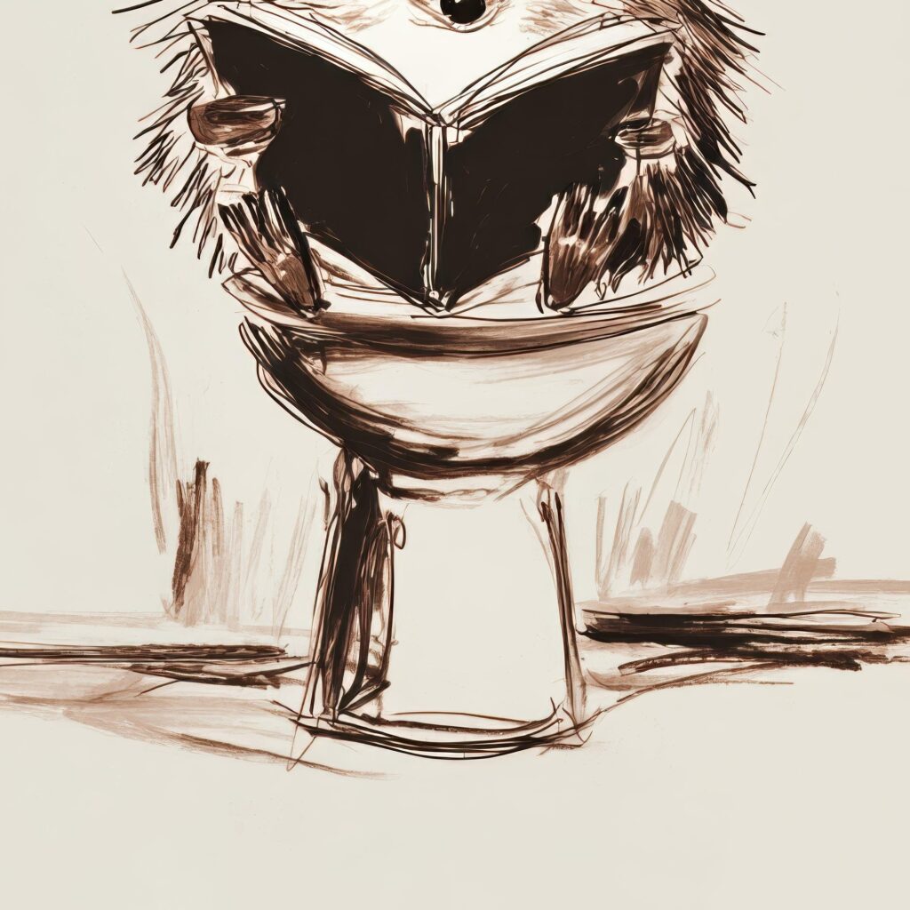 Hedgehog Bathroom Art Print