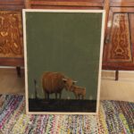 Highland Cow and Calf Nuzzling Print