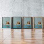 Highland Cow at Pool Print
