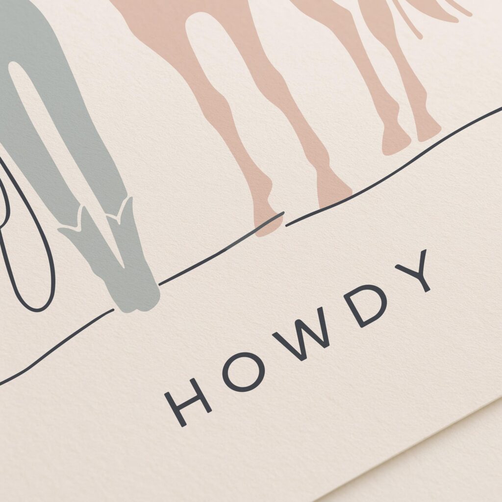 Howdy Cowgirl Minimalist Print