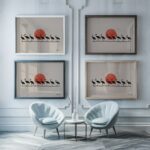 Japandi Stork Print