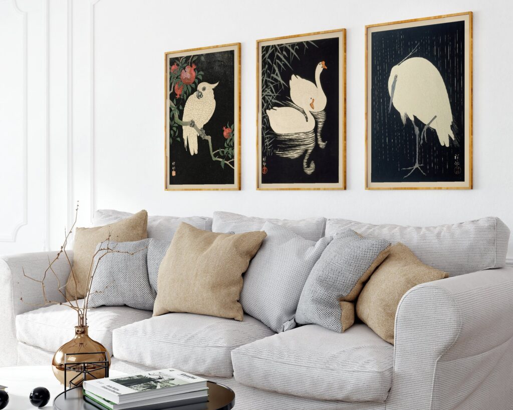 Japanese Bird Print Set