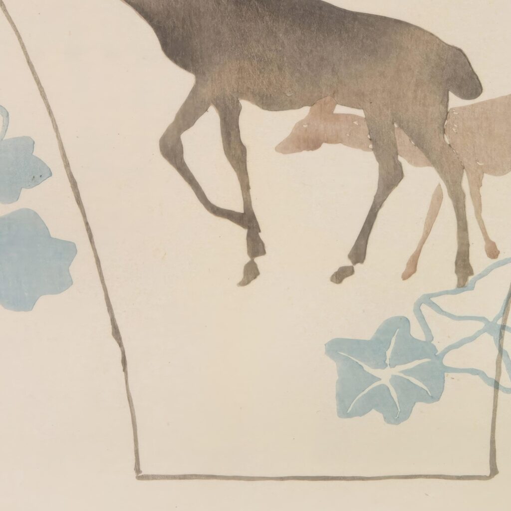 Japanese Deer Vase Print