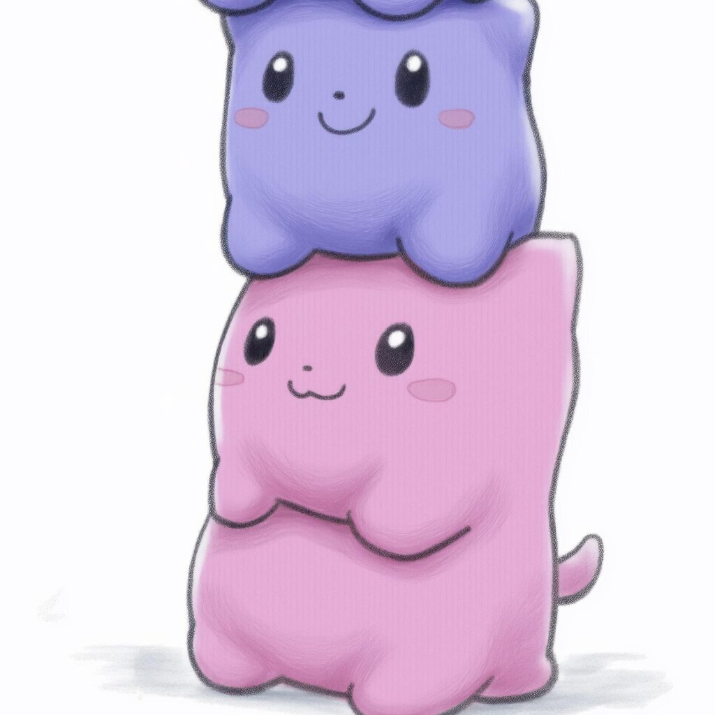 Kawaii Cat Stack Poster