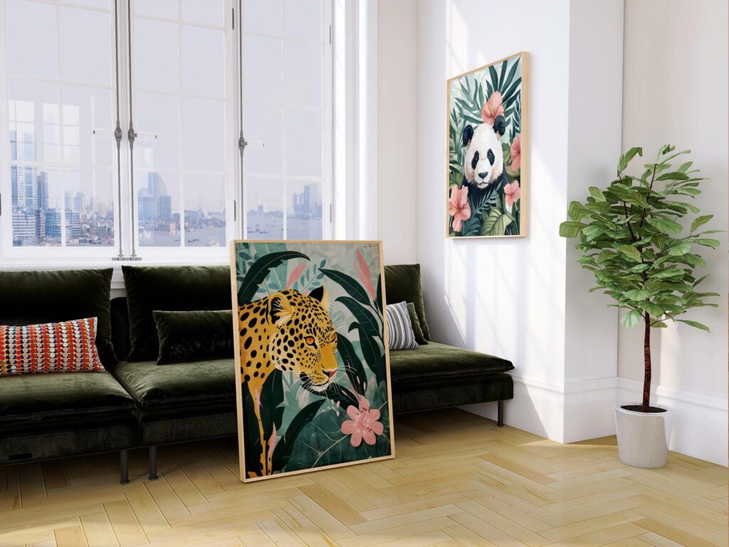 Leopard & Panda Print Set