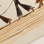 Line Dancing Cowgirls Art Print