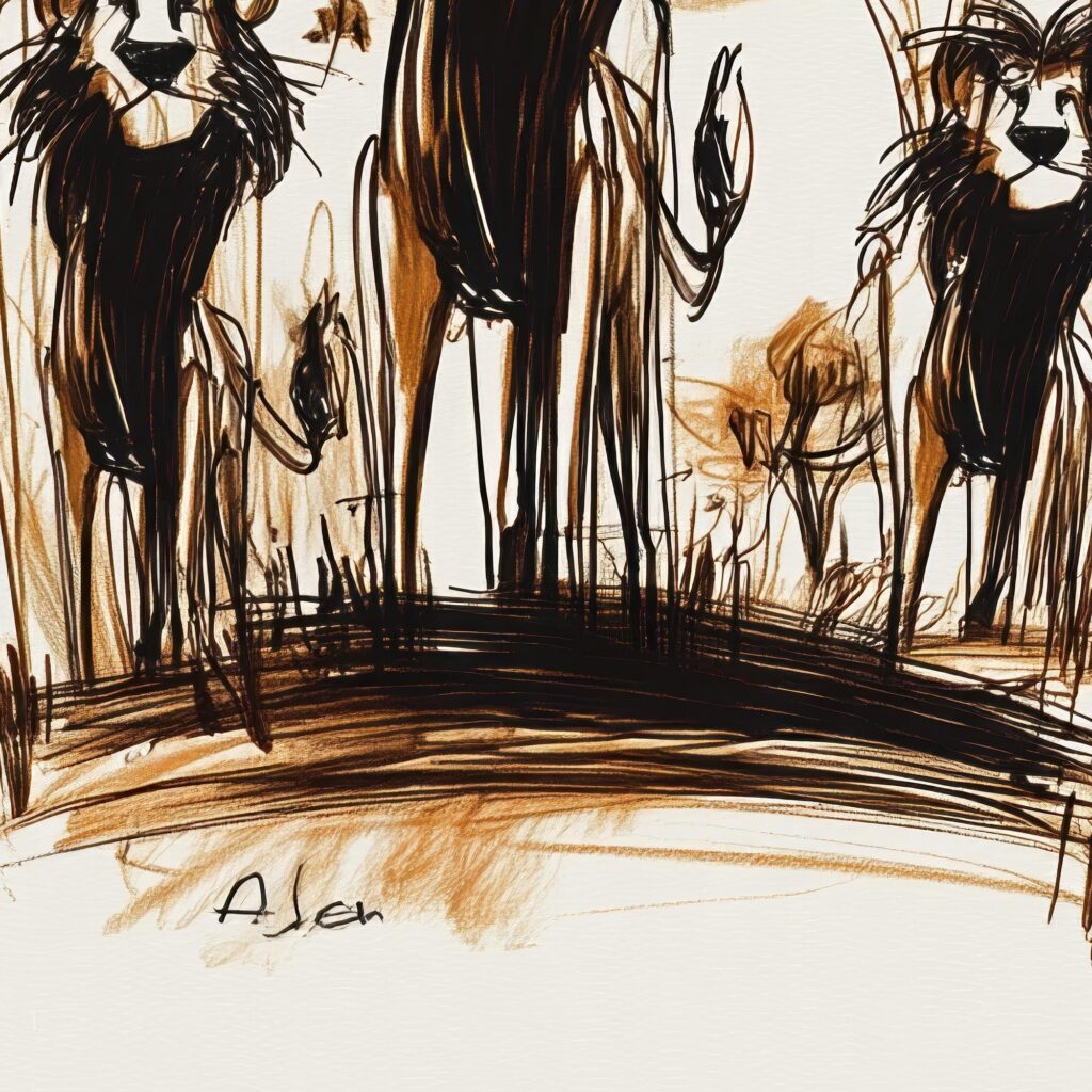 Lion Family Wall Art