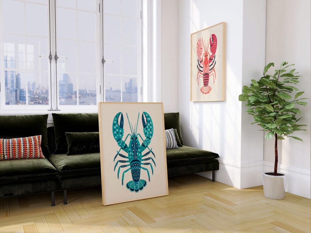 Lobster Set of 2 Prints