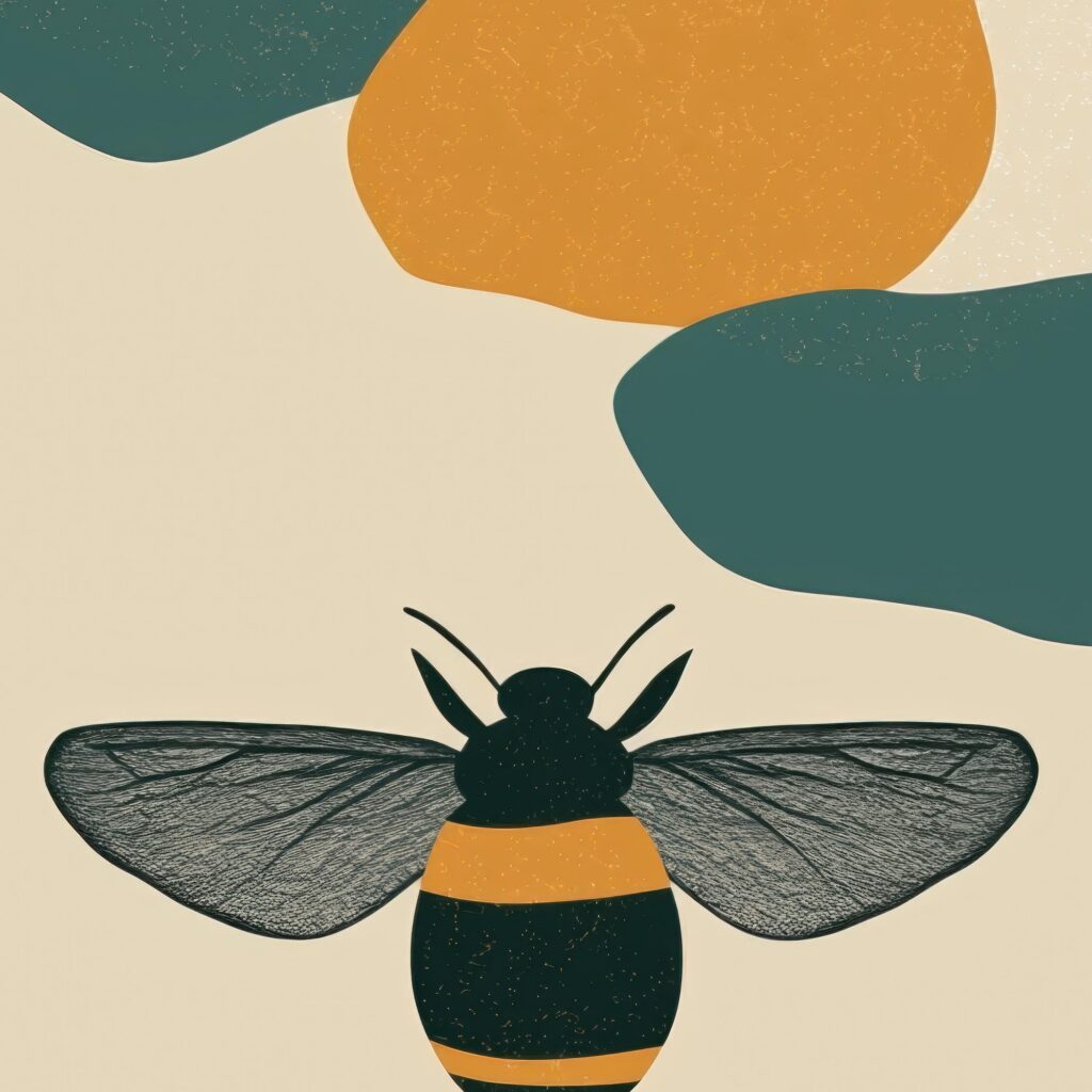 Mid Century Bee Poster