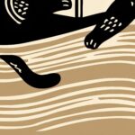 Mid Century Cat Reading Print