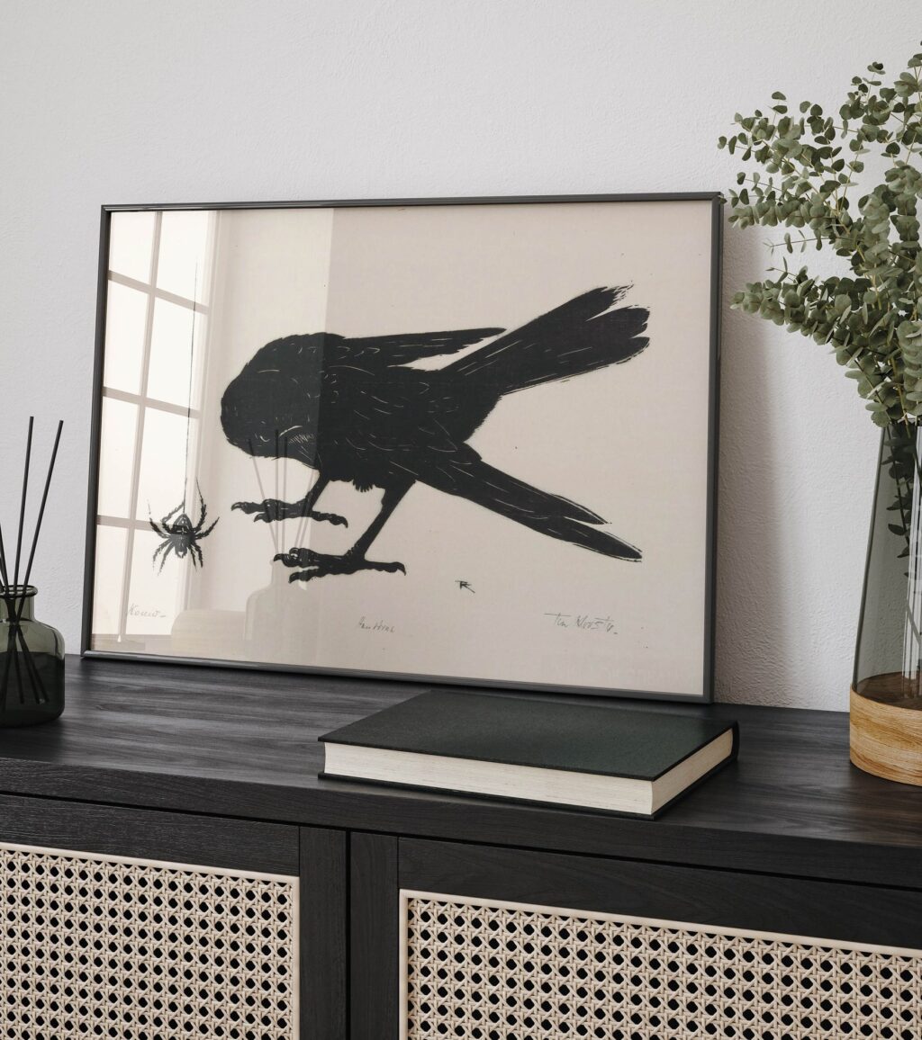 Minimalist Crow Art Print