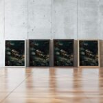 Moody Frog in Forest Oil Painting Print