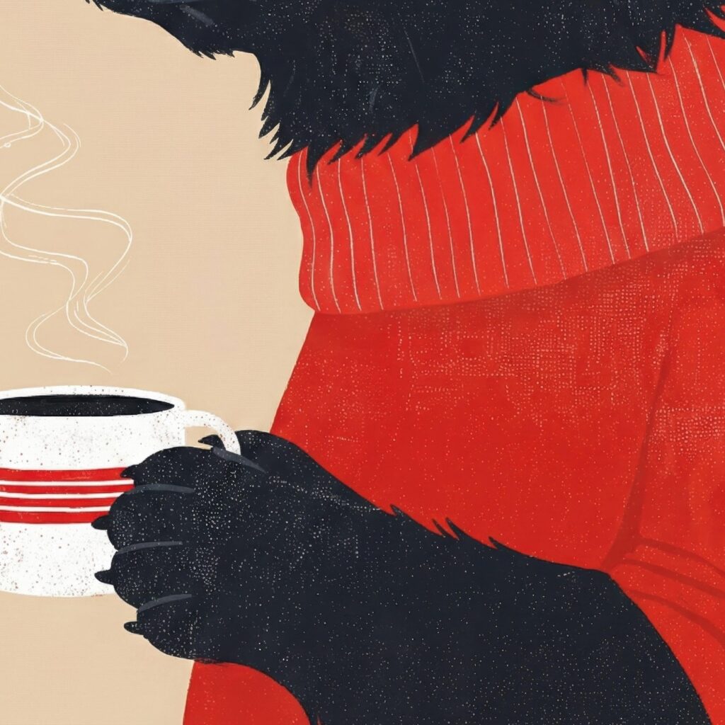 Newfoundland Dog Coffee Art Print