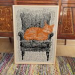 Orange Cat on Chair Print