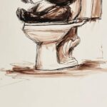 Panda Bathroom Art Print