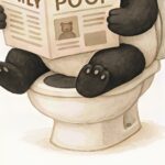 Panda Toilet Humor Art Print