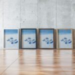 Pastel Blue Oyster Shell Art Print