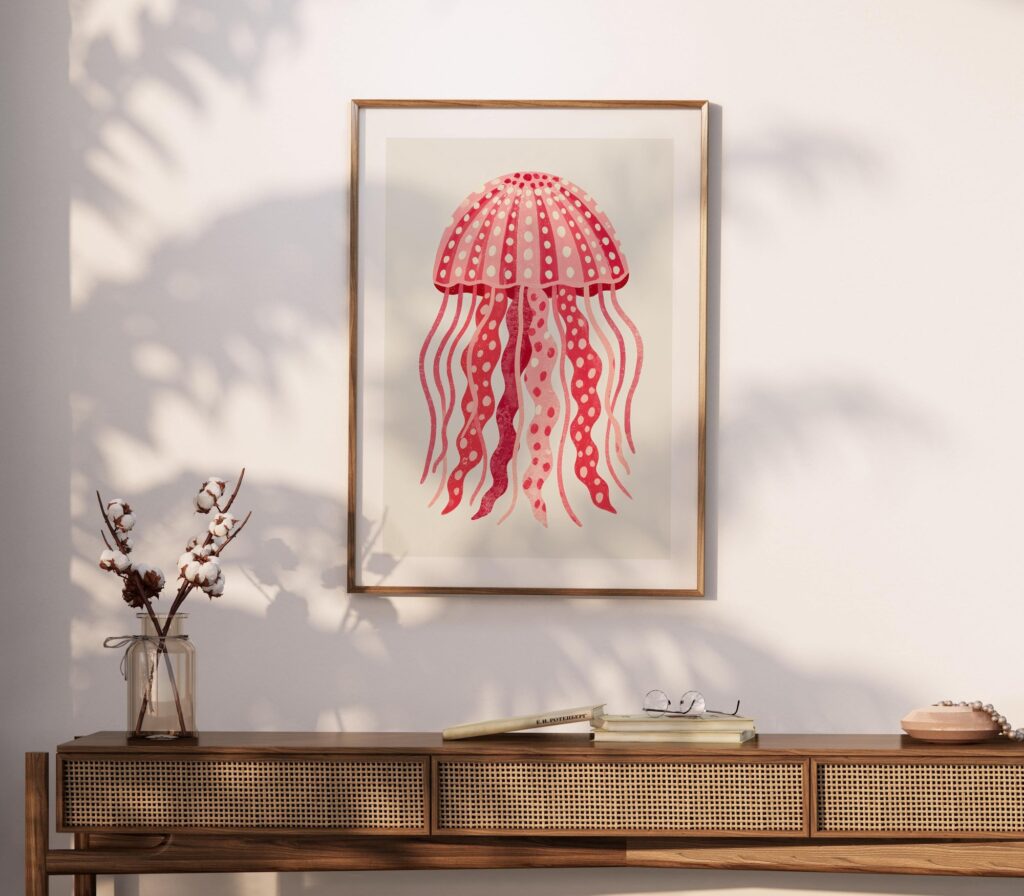 Pink Jellyfish Print
