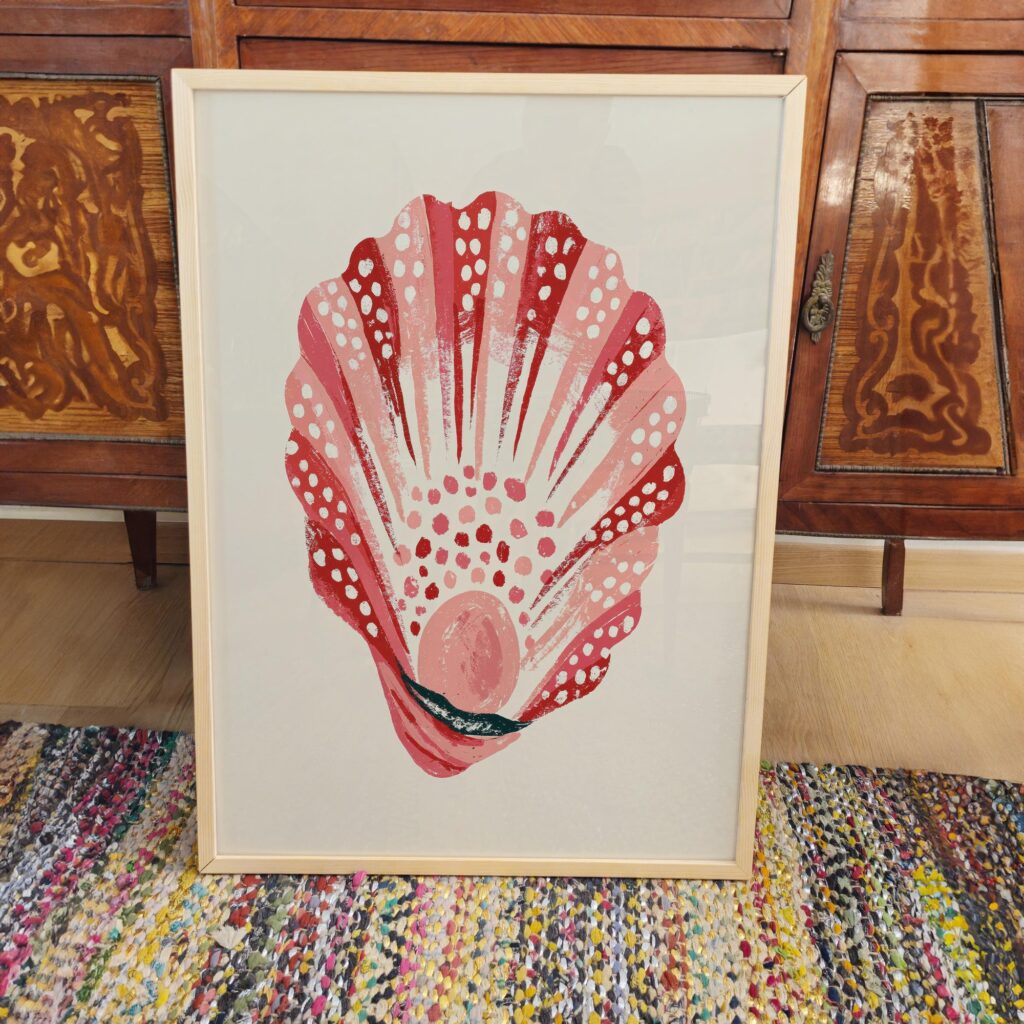 Pink Seashell Print