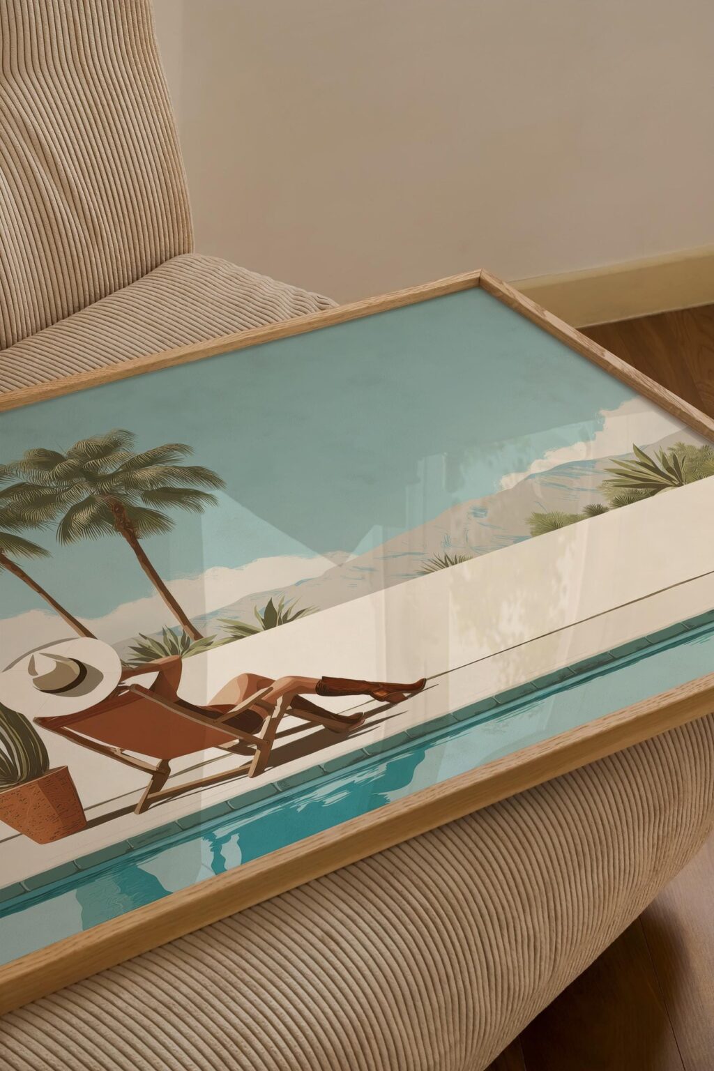 Poolside Cowgirl Art Print