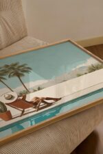 Poolside Cowgirl Art Print