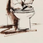 Pug Bathroom Art Print