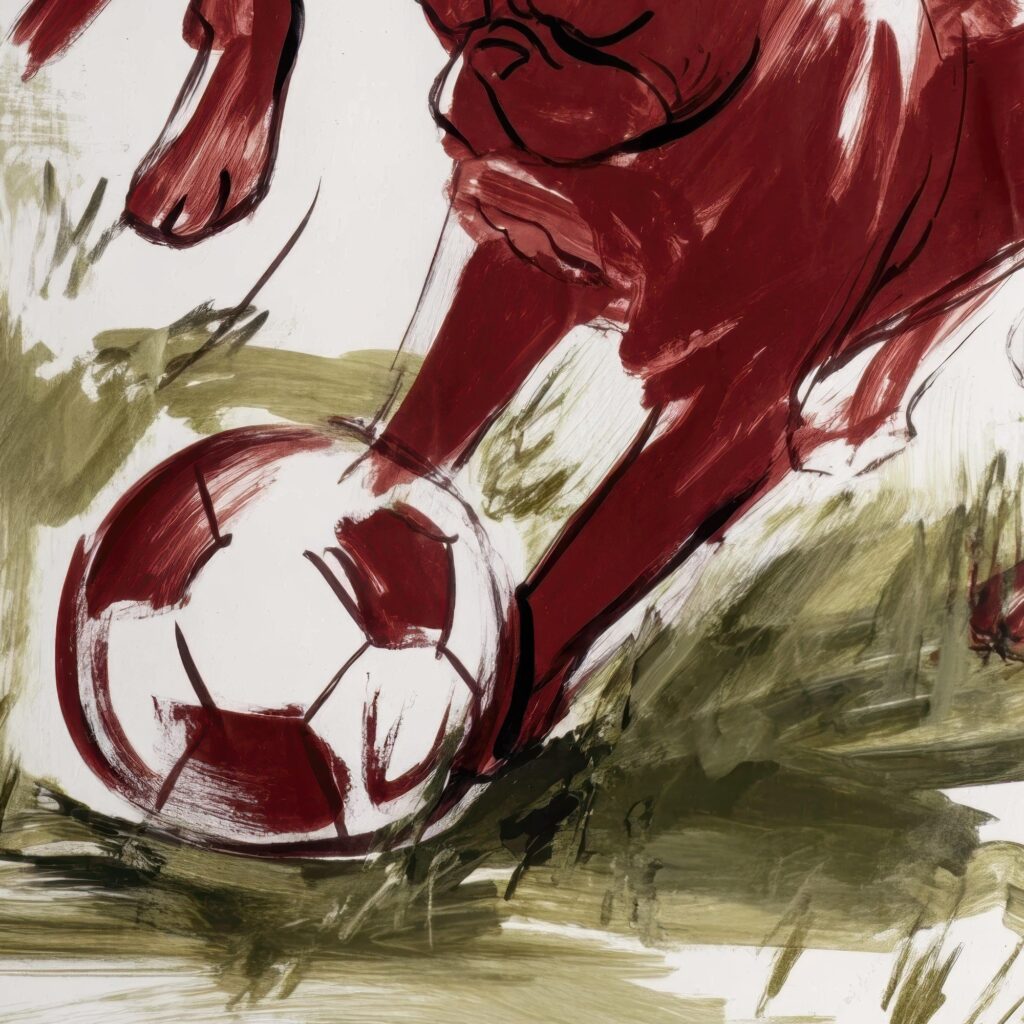 Pug Soccer Illustration Print