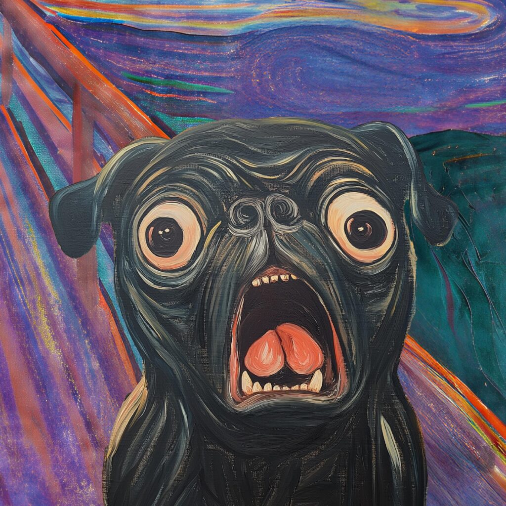 Pug 'The Scream' Poster