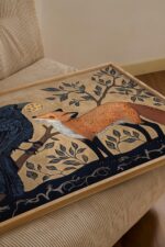Raven and Fox Whimsical Woodland Print