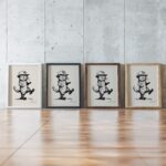 Retro Cat Roller Skates Art Print