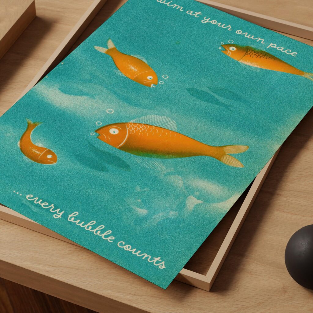 Retro Fish Print