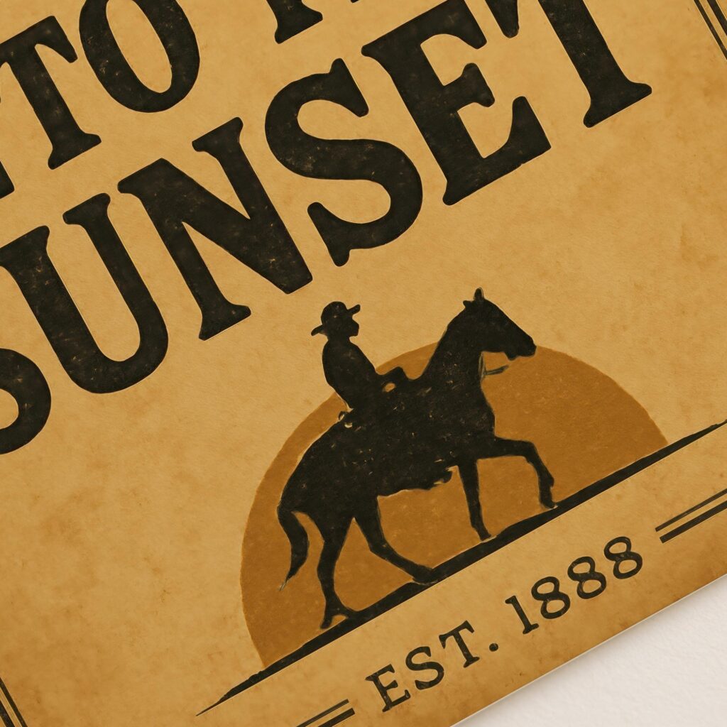 Ride Off Into The Sunset Sign Print