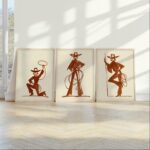 Rust Cowgirl Set of 3 Prints