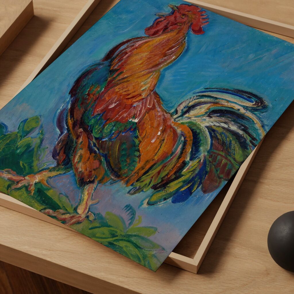 Rustic Rooster Art Print