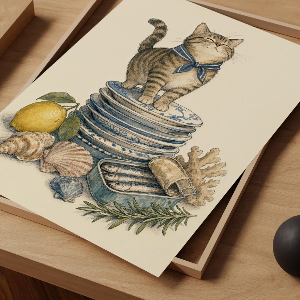 Sailor Cat Print