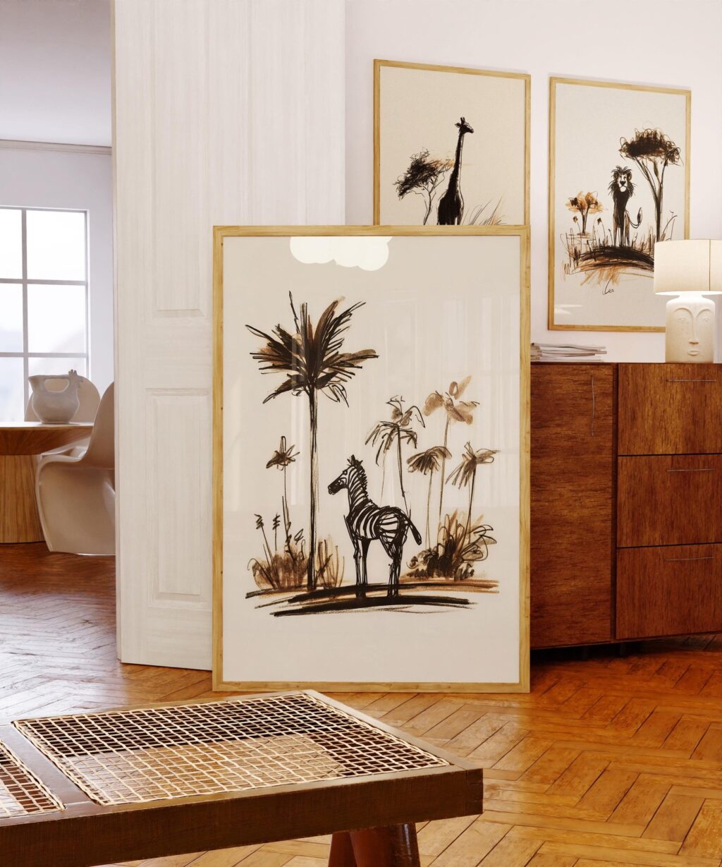Set Of 3 Safari Art Prints