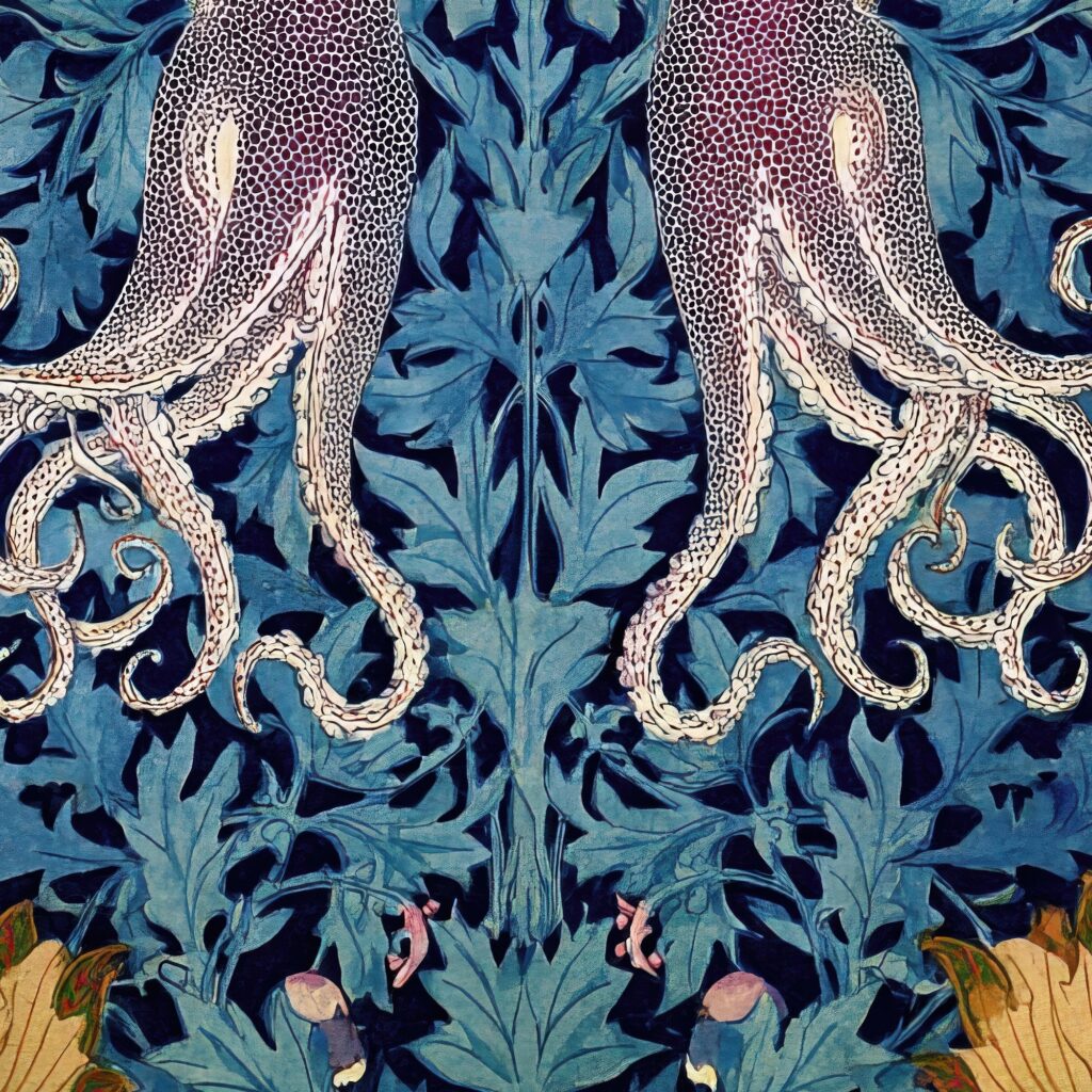 Squid Botanical Wall Art