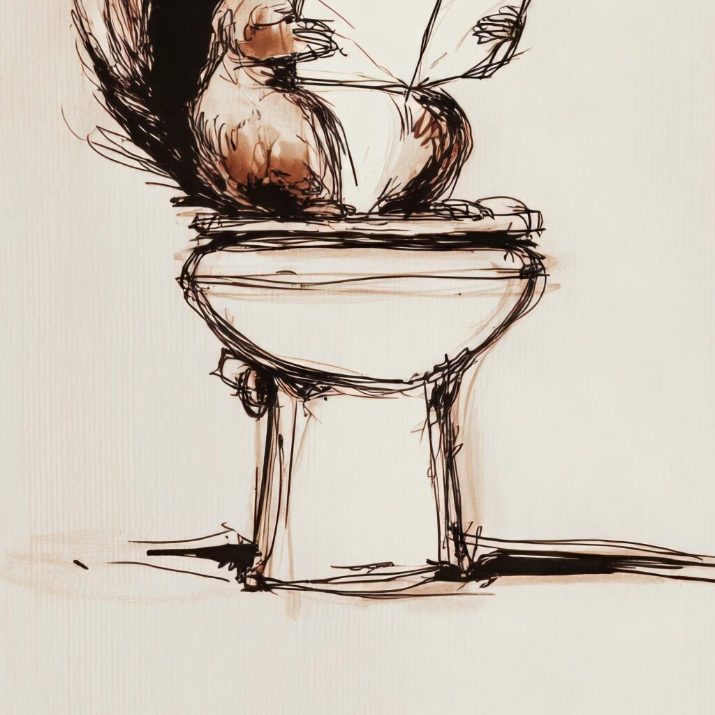 Squirrel Bathroom Art Print