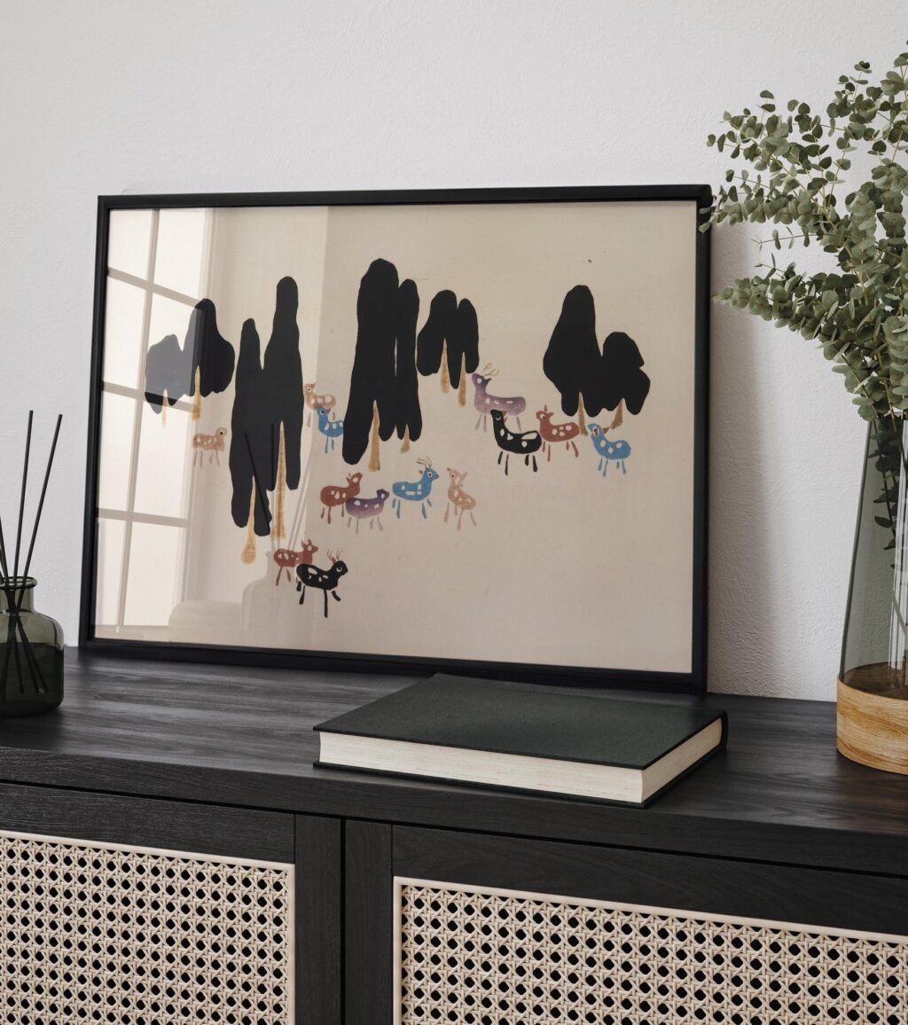 Stag and Deers Nursery Art Print