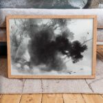 Sumi-e Ink Landscape Print