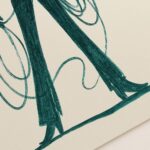 Teal Cowboy Western Print