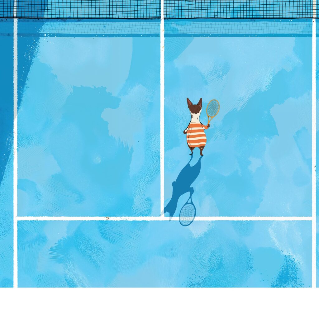 Tennis Dogs Print