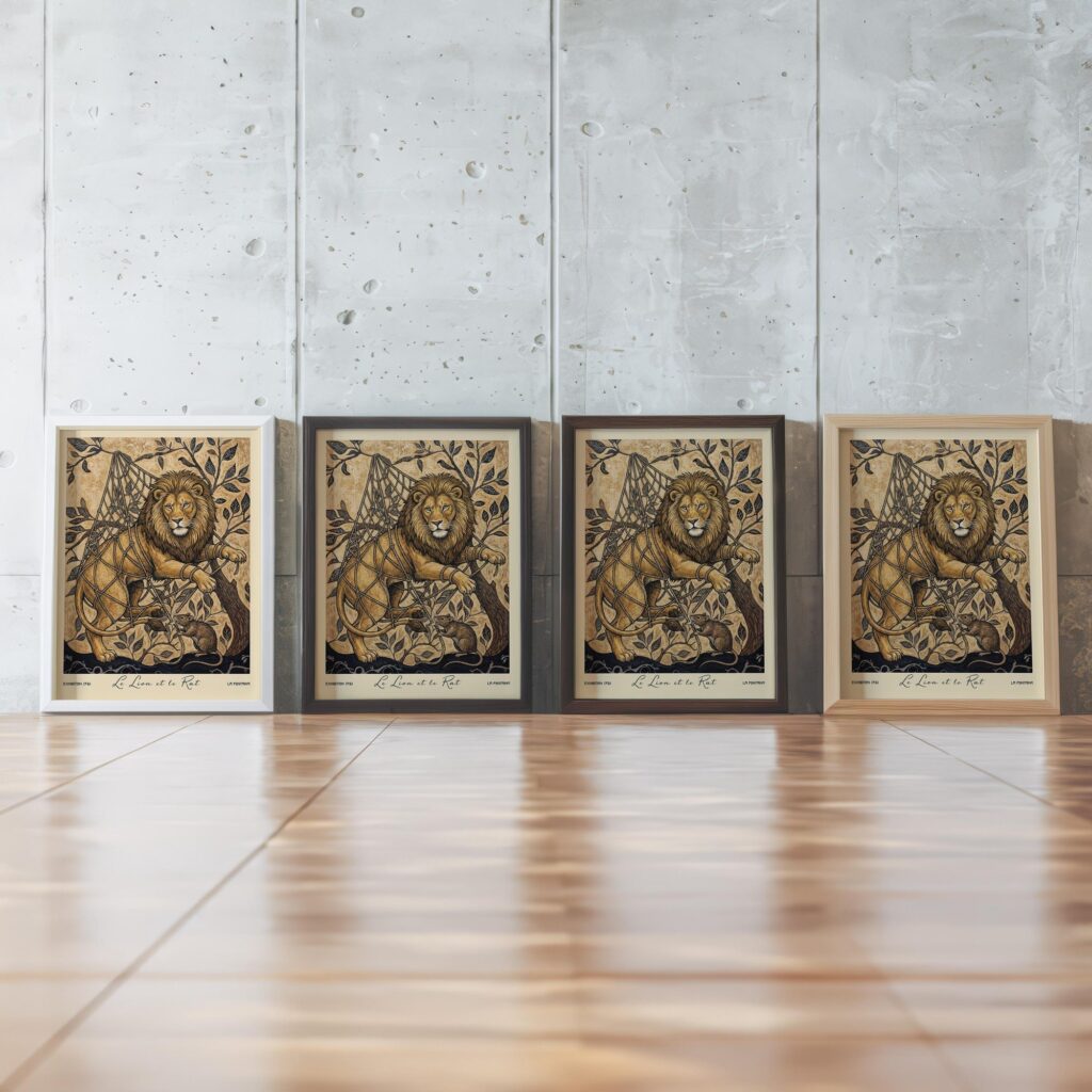 The Lion and The Rat Art Print