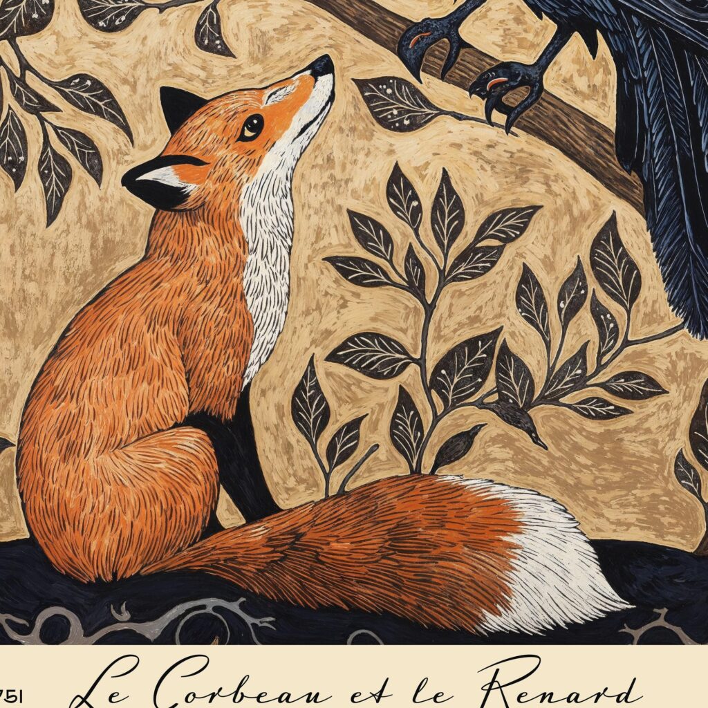 The Raven and the Fox Art Print