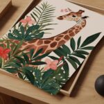 Tropical Giraffe Art Print