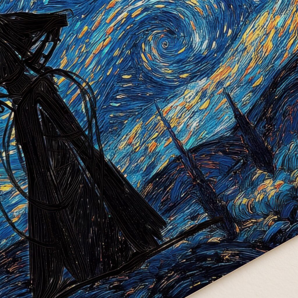 Van Gogh Starry Night Cowgirl Print