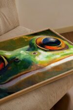 Vibrant Frog Eyes Wall Art