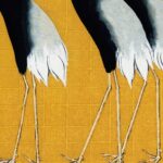 Vintage Crane Birds Wall Art