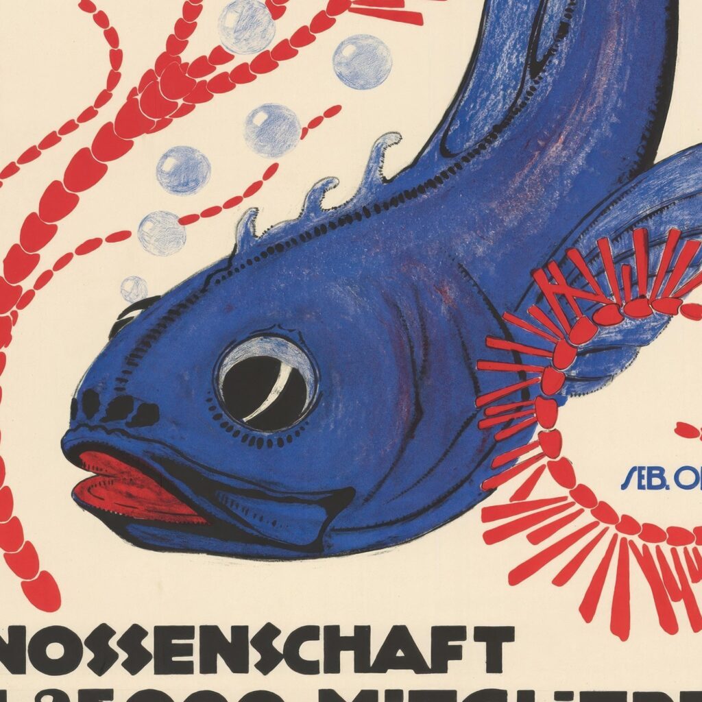 Vintage Fish Market Poster