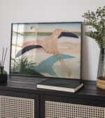Vintage Flamingo Art Deco Print